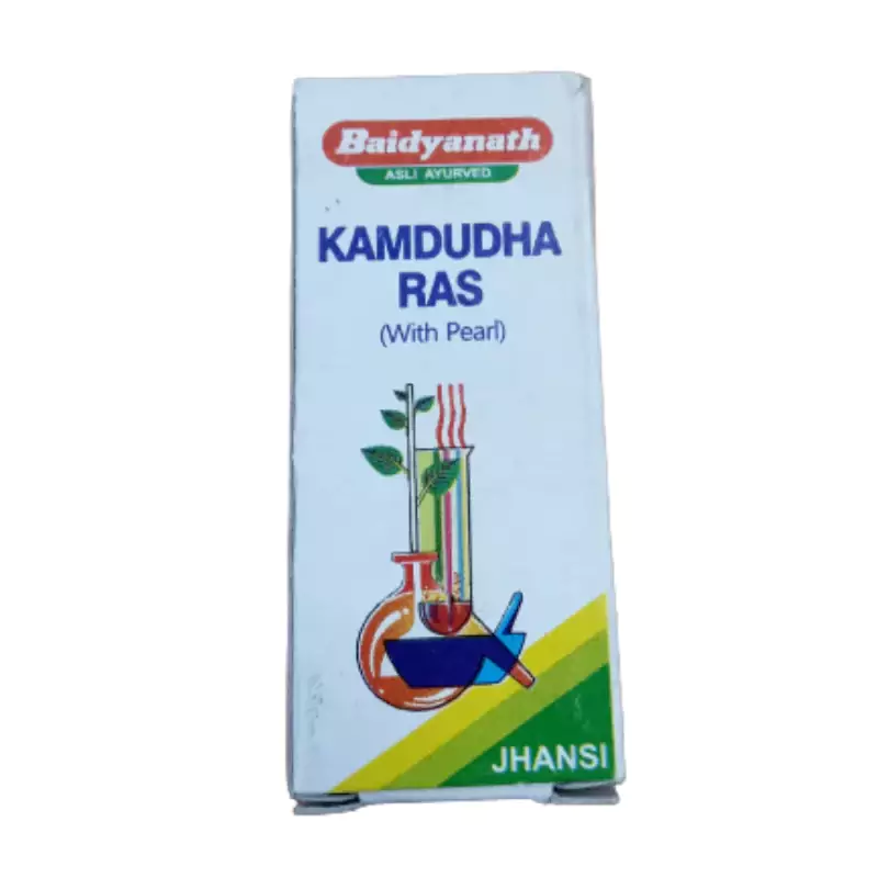 Baidyanath Jhansi Kamdudha Ras with Moti Yukta, 25 Tablets-1.webp